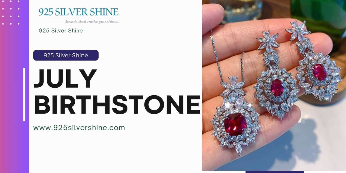 July Birthstone Earrings from 925 Silver Shine in the United Kingdom and United States